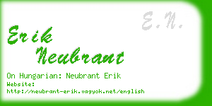 erik neubrant business card